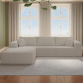 108" Cloud Sectional Couch with L-Shape Chaise,3 Seat Modern Modular Sofa (Grey)