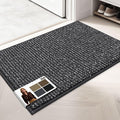 JSEI Dirt Trapper Door Mat 20"x32" Non-Slip Washable Entrance Mat, Dog Doormats, Absorbent & Fade-Resistant Floor Mats, Low Profile Welcome Mats for Entryway, Front Door, and Inside Entrance, Charcoal