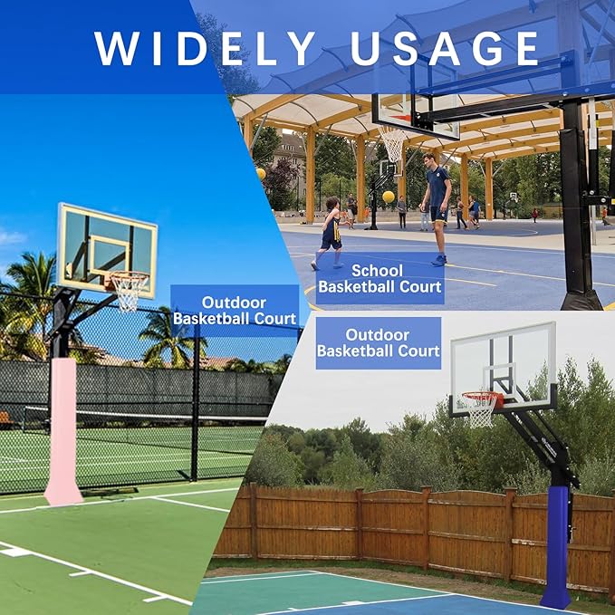 VANCL Square Pole Padding Basketball Pole Pads Heavy Duty Square Pads Outdoor Fits 4"x4", 5"x5", 6"x6",6"x8", 8"x8" Poles Waterproof UV-Resistant Durable Protection Pads