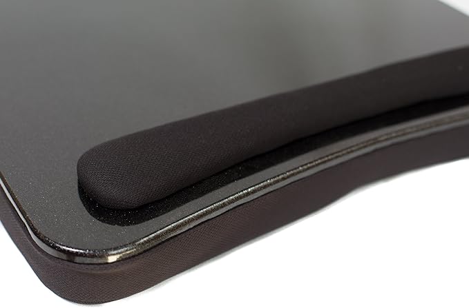 Sofia + Sam All Purpose Lap Desk (Black Sparkle Top) with Tablet Slot | Supports Laptops Up to 17 Inches