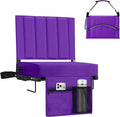 Halituny Stadium Seat for Bleachers with Back Support, Portable Bleacher Seat with Wide Comfy Padded Cushion, Metal Hook, Folding Stadium Chair with Shoulder Strap, Carry Handle, Cup Holder