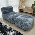 Large Memory Foam Bean Bag Chair for Adults – Big Lounger Sofa Seat for Living Room, Bedroom, or Balcony (Dark Gray)