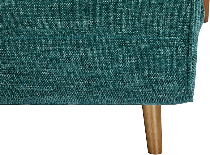 CITTANEO 42" Convertible Sleeper Chair, 3-in-1 Chair Bed Sleeper for Adults with Adjustable Backrest, Pillow & Wooden Arms, Loveseat Sofa Bed for Apartment, Office, Peacock Blue