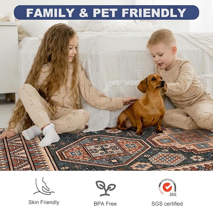 SALLOUS Chair Mat for Hard Floors, 36" x 48" Office Chair Mat for Hardwood Floor, 0.16'' Thicker Slip Resistant Floor Protector Desk Rug for Home, Floor Mat for Gaming Chairs (Vintage Red-Brown)