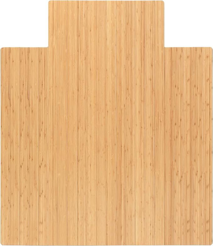 Anji Mountain Office Chairmat Thickest & Sturdy Bamboo Chairmats Highly Premium Quality Anti-Slip Heavy Duty for Multi-Purpose Hardwood Floor Office & Home Floor Protector Office Chair mat-5mm Thick