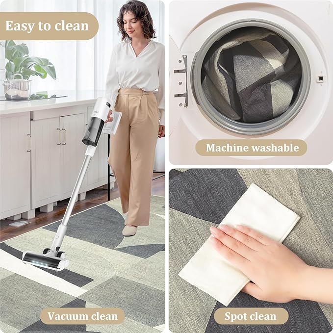 Office Chair Mat for Hardwood Floor, 48"x36" Easy Glide Computer Desk Mat Protector for Rolling Chair Under Desk Rug Nonslip Backing, Machine Wash (Modern)