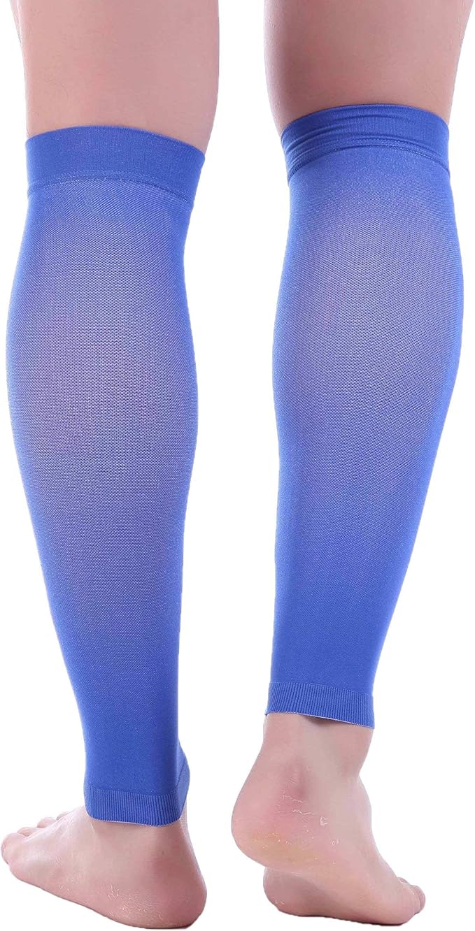 Doc Miller Compression Calf Sleeve for Men & Women – 20-30mmHg Graduated Support for Running, Shin Splints, Calf Strain – Knee High, Small to 6XL Plus Size