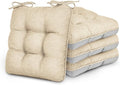 Love's cabin Memory Foam Chair Cushions Set of 4, Outdoor/Indoor Chair Pads for Dining Chairs 4 Pack, Seat Cushions for Kitchen, Dining Room, Office, Patio Chairs, 19"x19"x3.5" Khaki