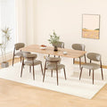 MALOL Dining Chairs Set of 6, Upholstered Dining Room Chairs with Metal Legs and Anti Slip Pads, Curved Back Kitchen Chair for Home and Restaurant Use, Camel