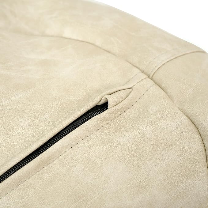 FDP Rustic Kid 22" Bean Bag Chair, Furniture for Kids, Perfect for Reading, Playing Video Games or Relaxing, Alternative Seating for Classrooms, Daycares, Libraries or Home - Almond
