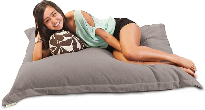 Majestic Home Goods Wales Floor Pillow, Gray