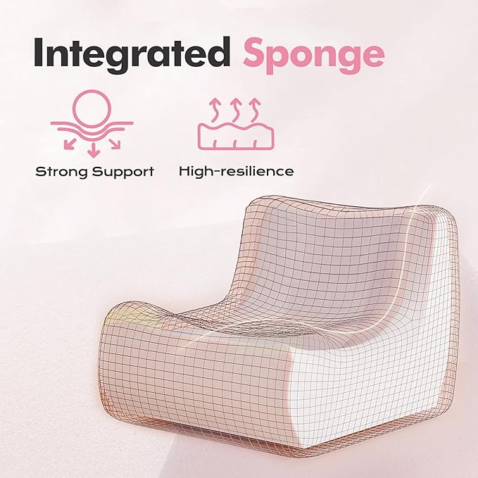 Bean Bag Chair Big Sofa Beanbag Chair for Adults Fireside Chair Bean Bag Lounger with Memory Foam Filled for Home,Apartment or Gaming Venue(Pink Teddy)