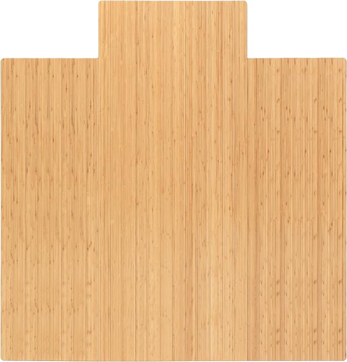 Anji Mountain Office Chairmat Thickest & Sturdy Bamboo Chairmats Highly Premium Quality Anti-Slip Heavy Duty for Multi-Purpose Hardwood Floor Office & Home Floor Protector Office Chair mat-5mm Thick