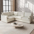 Gtilzria Waterproof Cloud Sectional Sofa for Living Room,High Backrest Down Filled Couches,5 Seater Oversized Modular V-Shaped Sofa,Detachable Couch Covers,Light Grey