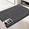 JSEI Dirt Trapper Door Mat 24"x36" Non-Slip Washable Entrance Mat, Dog Doormats, Absorbent & Fade-Resistant Floor Mats, Low Profile Welcome Mats for Entryway, Front Door, and Inside Entrance, Charcoal