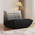Bean Bag Chair, Fireside Chair, Large Bean Bag Chair for Adults, Bean Bag Chairs for Teens with High-Resilience Foam, Non-Slip Base Floor Lounge Sofa,Living Room (Gradient White-Black, Single)