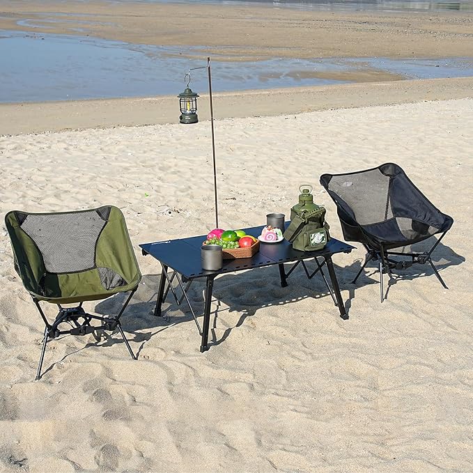 MOON LENCE Portable Camping Chair Backpacking Chair - The 4th Generation Ultralight Folding Chair - Compact, Lightweight Foldable Chairs for Hiking Mountaineering, Beach