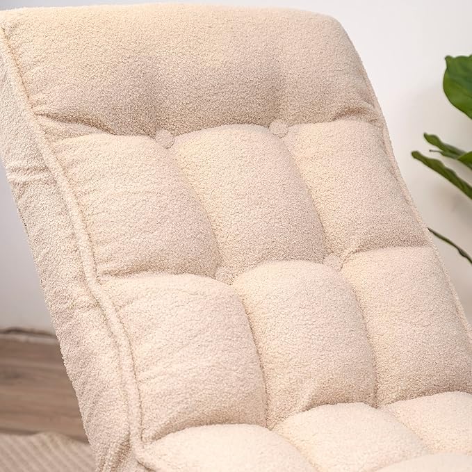 Lazy Floor Chair, Adjustable Reclining Floor Lounger with Back Support, Comfy Tatami Sofa Seat for Adults Bedroom & Gaming