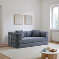 KEIKI 75" Modern Floor Sofa Bed with Convertible Blanket Pillow,Enhanced Frame Stability,Compressed Couch for Bedroom