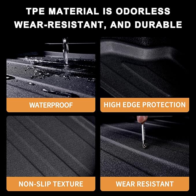 Large Cargo Liners for 2024 2025 2026 Mazda CX90 CX-90 6 Seats (Not for 7/8 Seats) (50/50 Split Folding),TPE All Weather Protection Car Trunk Mat Covering The Backrest Mat Accessories
