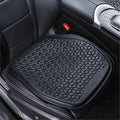 Binsheo Thin Gel Seat Cushion for Car Seat, Office Chair, Wheelchair, Golf Cart - Non-Slip Car Seat Cushions with 0.7 Inch Gel - Sciatica & Coccyx Pain Relief (Leather, Black)