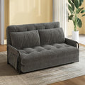WLIVE Futon Sofa Bed with Adjustable Backrest, Bean Bag Chairs for Adults, Floor Couch with Armrest, Pillow, Low Profile Floor Seating for Living Room, Reading, Bedroom, Loveseat, Grey