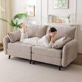 Rexulqo 73'' Loveseat Sofa with All Seats Storage, Modular Sectional Couch with Deep Seat,Oversized Comfy Couch with 7.8'' Cushion for Living Room,Bedroom,Velet,Khaki