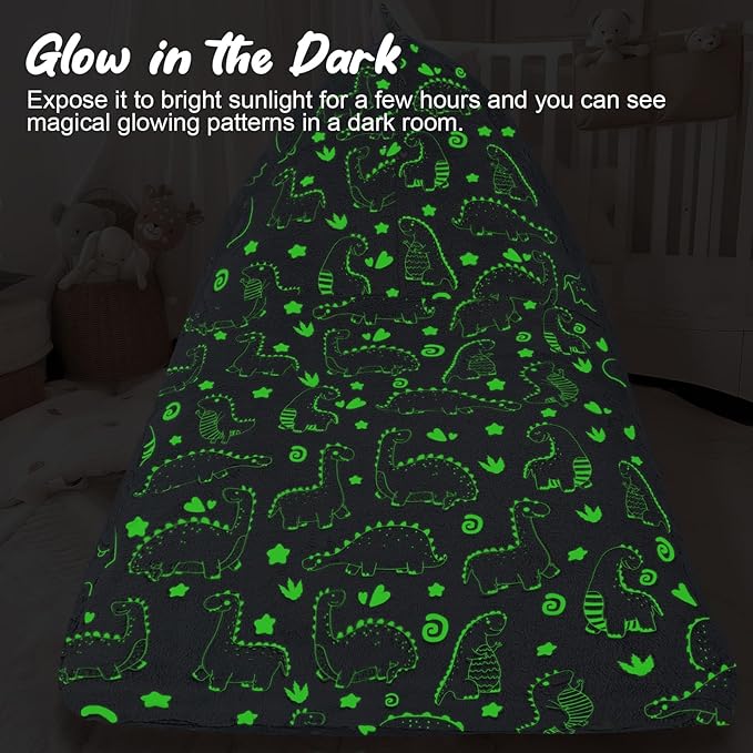 COMAX Dinosaur Bean Bag Chairs for Kids 8-12, Large Kid Beanbag Chair with Filler, Big Toddler Lounge Bean Chair, Children Lazy Floor Lounger for Girls Boys, Glowing Dino