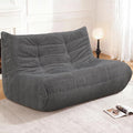 Bean Bag Chair,Giant Beanbag Chairs for Adults,Comfy Large Fireside Chair Lazy Sofa,Corduroy Bean Bag Lounger with Memory Foam Filled,Floor Sofa Couch for Living Room (Dark Grey, Loveseat)