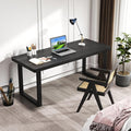 70.87in Large Modern Solid Wood Computer Desk - Sturdy Metal Base | Stylish Durable Black Office/Study Desk, Multiple Sizes for Home Office Workspace