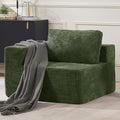 Furnify 40" Modular Sectional Sofa, Upholstered Floor Sofa Couch with Pillow, Bean Bag Chair for Bedroom Living Room, No Assembly Required (Green, Plush Corduroy Fabric)