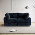WJShome Cloud Modular Sectional Sofa,78" Plush Sofas for Living Room,Love Sofa Couch,2 Seater Comfy Couch Deep Seat Couches, Covers Washable&Replaceable (Black)