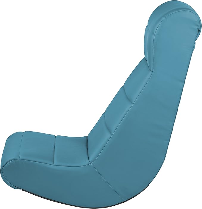 Factory Direct Partners 10489 Soft Ergonomic Horizontal Soft Video Rocker- Great for Reading, Gaming, Meditating, or TV for Kids Teens and Adults - Teal