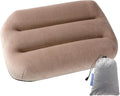 Kampair Ultralight Inflatable Camping Pillow for Sleeping – Soft Velvet Cover, Compact & Portable, Ergonomic Neck Support, Machine Washable Air Pillow, Perfect for Travel, Hiking, Backpacking – Brown