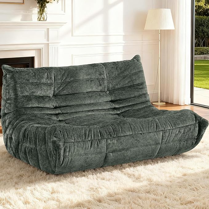 HABUTWAY Bean Bag Chair, Giant Bean Bag Chairs for Adults, 3 Seater Fireside Chair, Lazy Large Floor Bean Bag Sofa for Living Room, Bedroom, Dorm, Office (Green)