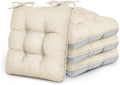 Love's cabin Memory Foam Chair Cushions Set of 4, Outdoor/Indoor Chair Pads for Dining Chairs 4 Pack, Seat Cushions for Kitchen, Dining Room, Office, Patio Chairs, 15.5"x15.5"x3.5" Beige