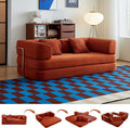 KEIKI 75" Modern Floor Sofa Bed with Convertible Blanket Pillow,Enhanced Frame Stability,Compressed Couch for Living Room