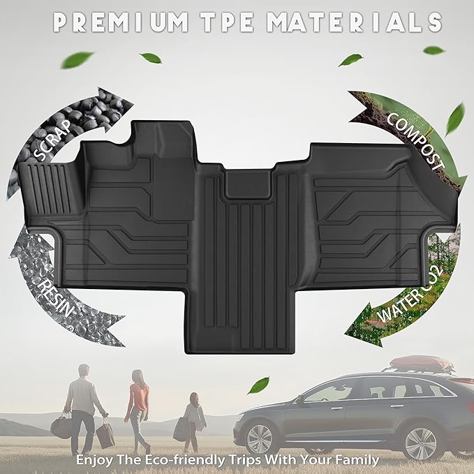 KARPAL Floor Mats for Ram Promaster 2018-2025 1500/2500/3500 (Not Fit for EV & Promaster City), TPE All-Weather Floor Liners Front Row Car Mats, Ram Accessories