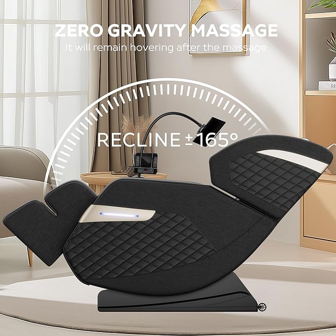 2026 Massage Chair for Full Body 4D Zero Gravity, with Heat Therapy, SL-Track Shiatsu Foot Rollers, Yoga Stretch, Heating Function, for Home Office Use,Black (Model 2)