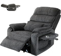 Large Recliner Chair for Elderly | 6ft Tall and Big Man 400lbs | Chenille | Power Lift, Lay Flat, Stand Up, Wireless Charging Device, Extended Footrest, Massage Heat, Cup Holder, Lumbar Pillow