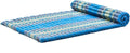 Leewadee - Foldable Floor Mattress - Japanese Roll Up Futon -Trifold Tatami Mat- Guest Floor Bed - Camping Mattress - Thai Massage Mat, Kapok Filled, 75 x 39 inches, Light Blue