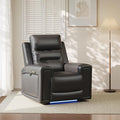 COLAMY Aura Triple Motors Power Recliner Chairs with USB and Type C Port, Home Theater Chair with LED Lights, Electric Wall Hugger Recliner for Living Room, Black