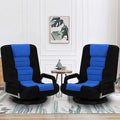 ACIPENSER Swivel Gaming Chair Multipurpose 2PACK Floor Gaming Chair for Playing Video Games, TV, Reading w/Armrest Lumbar Support & 6 Adjustable Postion Backrest for Adults & Kids,Blue
