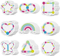 Gersoniel 72 Pcs Anxiety Sensory Stickers Strips Adhesive Textured Mental Health Calm Stickers Mindfulness Fidget Decals Stress Anxiety Relief Items for Therapy Office Desk Counselor(Cute Breathe)