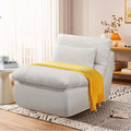 Boneless Single Sofa – 32” Teddy Plush Frameless Lounge Chair with High-Density Foam Support – No Assembly, Cloud Couch for Living Room, Bedroom, & Apartment (White)