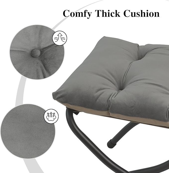 Mordchil HF 15"(H) Folding Ottoman, Set of 2, Foldable Footrest Stool, Small Foot Stool for Couch, Collapsible Foot Rest Ottoman for Sofa, Accent Padded Ottomans for Living Room, Bedroom, Dark Grey