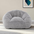 Bean Bag Chair for Adults, Soft Faux Fur Giant Beanbag Chairs, Oversized Cozy Bean Bag Couch Large Reading Chair, Comfy Bean Bag Sofa for Living Room, Bedroom & Dorm, Gray