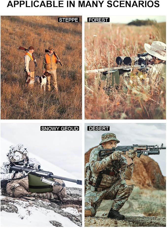 Twod Outdoor Shooting Rest Bags - Target Sports Bench Rest with Front & Rear Support SandBag Stand Holders for Gun Rifle Shooting Hunting Photography - Unfilled