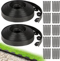 Hemikaki 1.5 Inch Garden Edging Border 100FT, Plastic Edging for Landscaping with 120pcs Spikes
