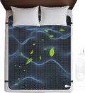 Grounding Mat for Bed, Grounding Mattress Cover Pad for Improve Sleep, Conductive Carbon Leatherette Earth Mat Grounded Pad (Black 2)